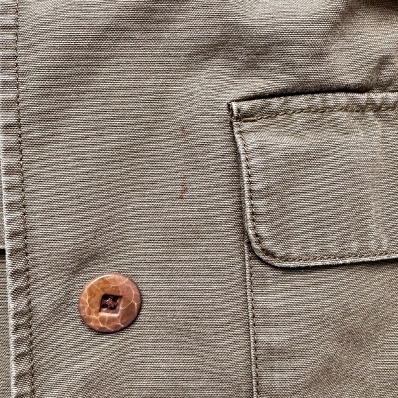 Vintage 90s L.L.Bean Womens Field Jacket Barn Coat Green Plaid Lined Corduroy M - Picture 8 of 9